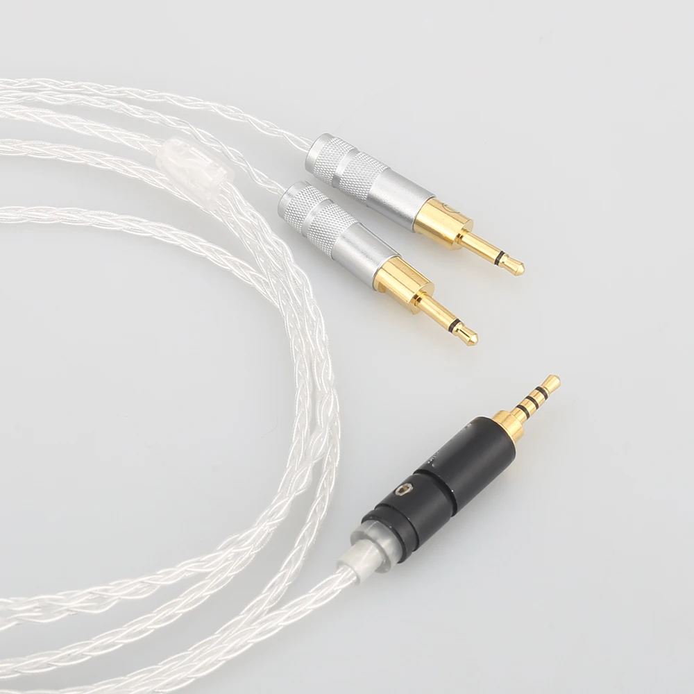 2 5 3 5 4 4mm Balanced 8core Silver Plated Headphone Upgrade Cable for HD700 HD 700 M1060 M1060c Audio grade cable