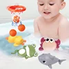 Bath Time Toys For Kids Bathtub Baby Toys Cartoon Frog Shark Clockwork Bath Toys Baby Games Toys For Bathroom toddlers 1-3 Years 1