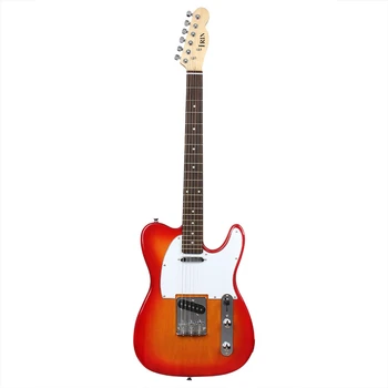 

Electric Guitar Maple Solid 6 String Stage Performance Guitar Beginner Playing Instrument with Pitch Pipe Bag Strap Picks AGT205