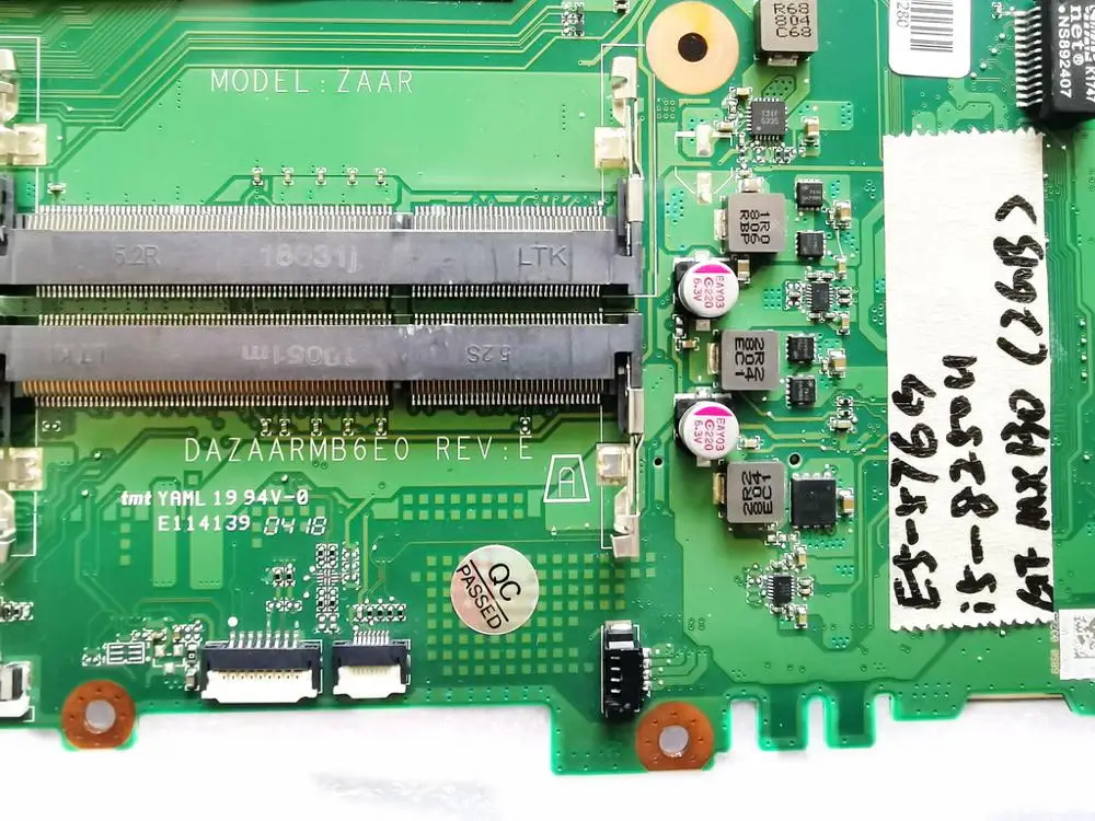 Very best  Original for ACER E5-576G laptop motherboard E5-576G I5-8250U GFMX130 2GB DAZAARMB6E0 tested good f