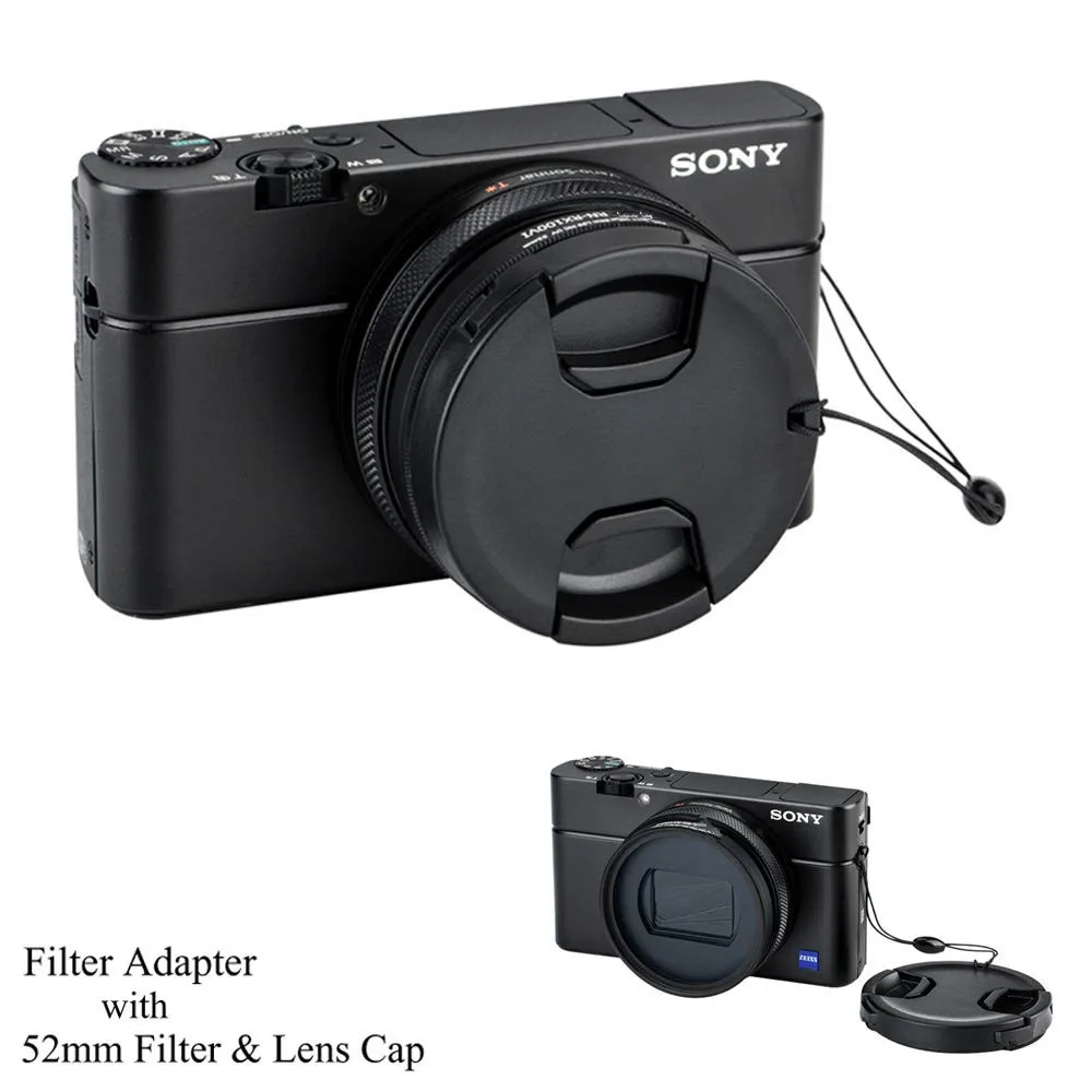 Variable ND Filter ND2-400 Neutral Density & Adapter Ring Lens Cap Keeper for Sony RX100 Mark VII VI V VA IV III II I ZV1 Camera 2