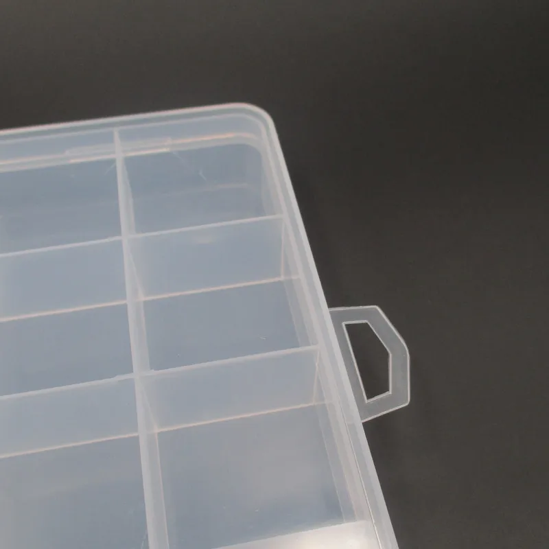 24 Slots Cells Transparent Portable Jewelry Tool Storage Box Container Ring Electronic Parts Screw Beads Organizer Plastic Box