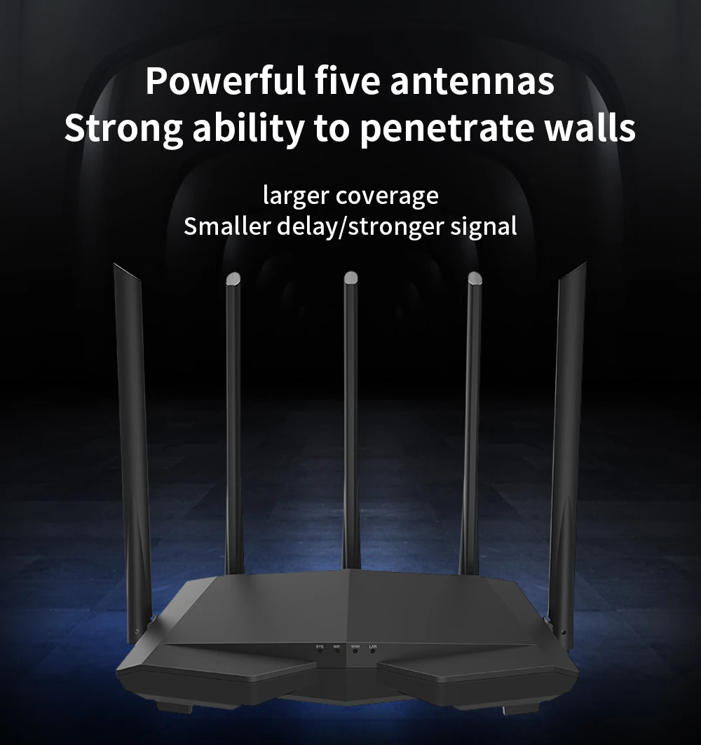 GC23/GC11 Gigabit Router 2.4G&5.0GHz Dual Band 12AC Wireless Wifi Router WIFI Repeater 5*6dBi High Gain Antennas Coverage home