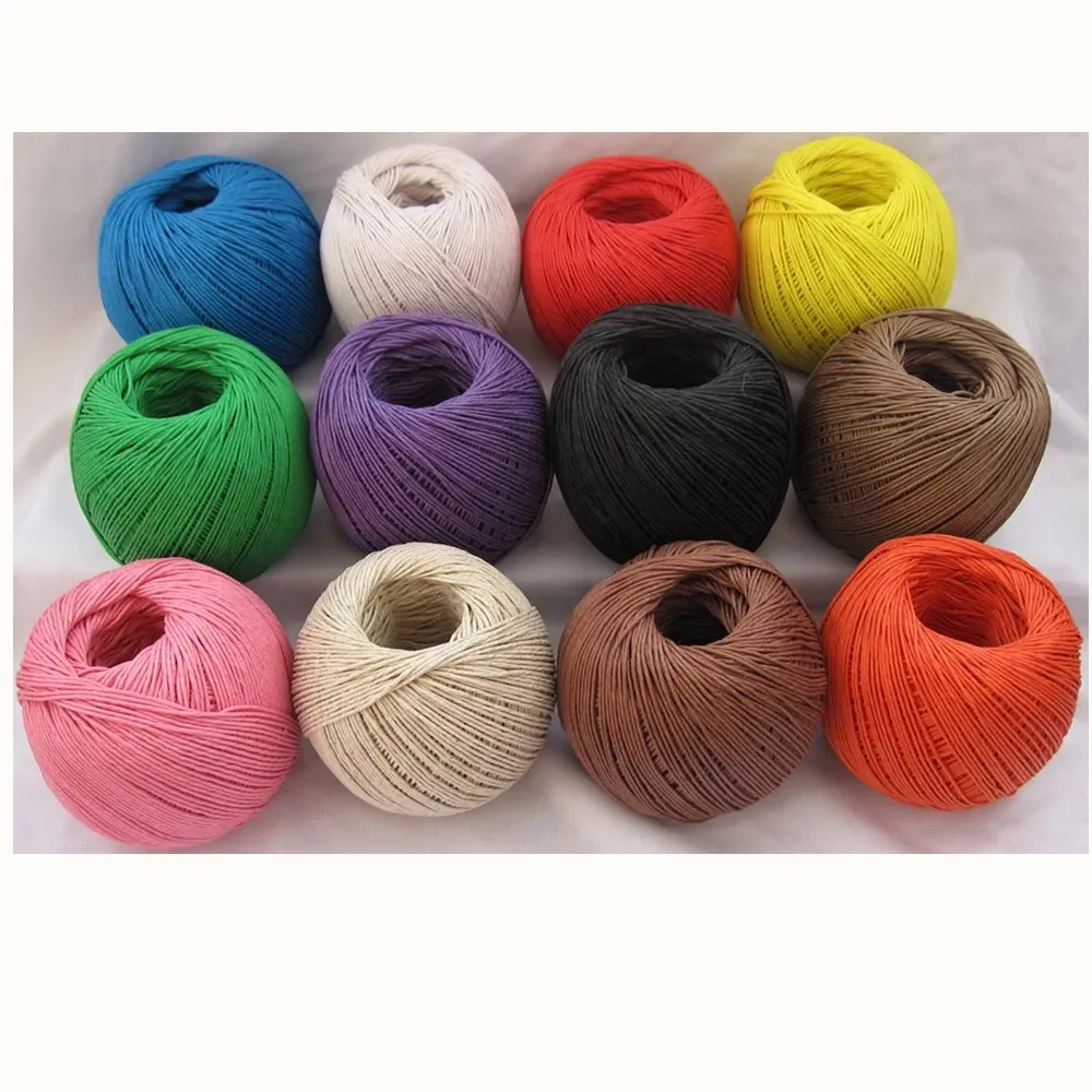 

12 color hemp cord (5pcs/lot)100m/ball,waxed hemp twine, hemp twine cord used in all kinds packing by free shipping