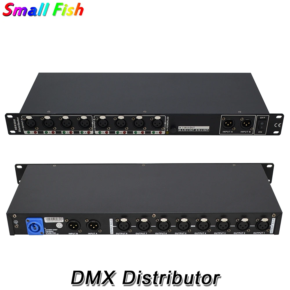 2 Упак. Контроллер сценических огней DMX512 разделитель света усилителя сигнала 8DX2DU