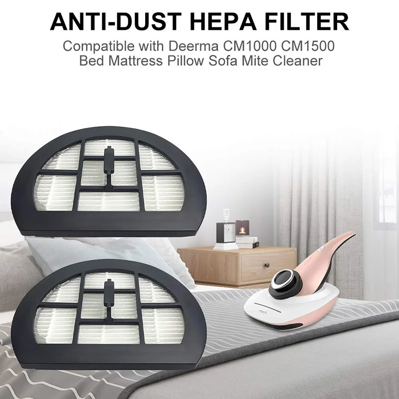 

2PCS Vacuum Cleaner Hepa Filter for Xiaomi Deerma CM1000 Hand-Held Mites Vacuum Cleaner Spare Parts Accessories Replacement