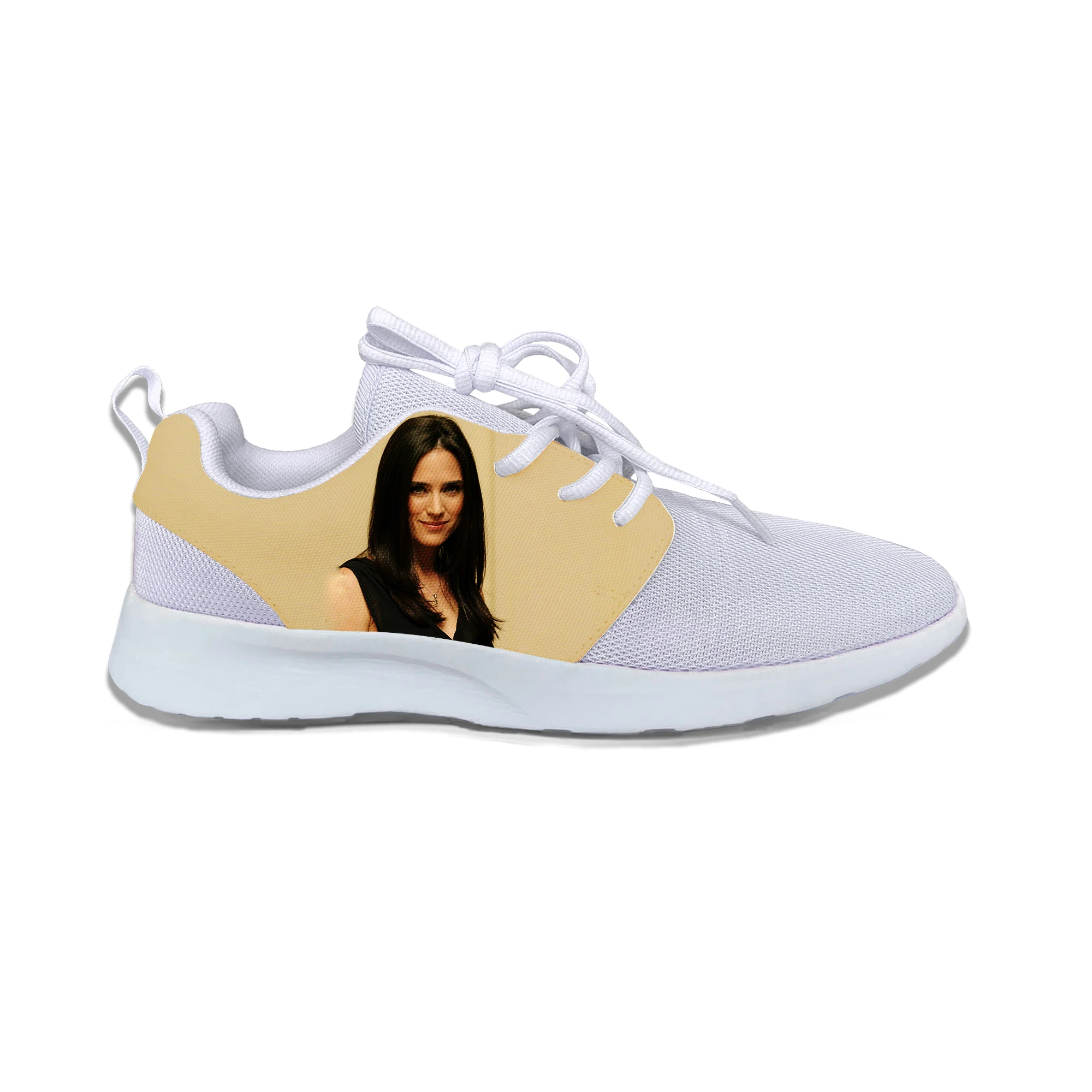 

2019 Hot Cool Fashion Pop Funny Summer High Quality Sneakers Handiness Casual Shoes 3D Printed For Men Women Jennifer Connelly
