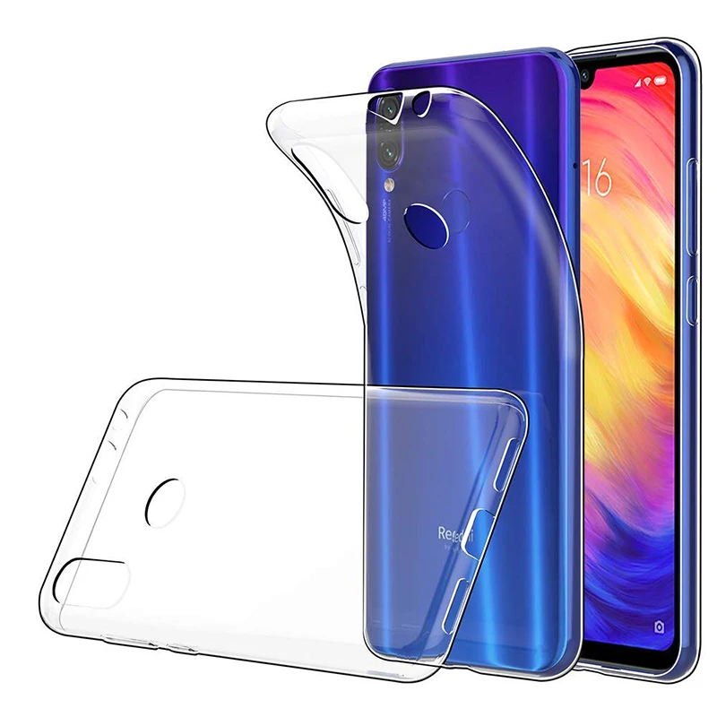 Ультратонкий Мягкий Прозрачный чехол для телефона Xiaomi Redmi Note 7 Pro 7S силиконовый
