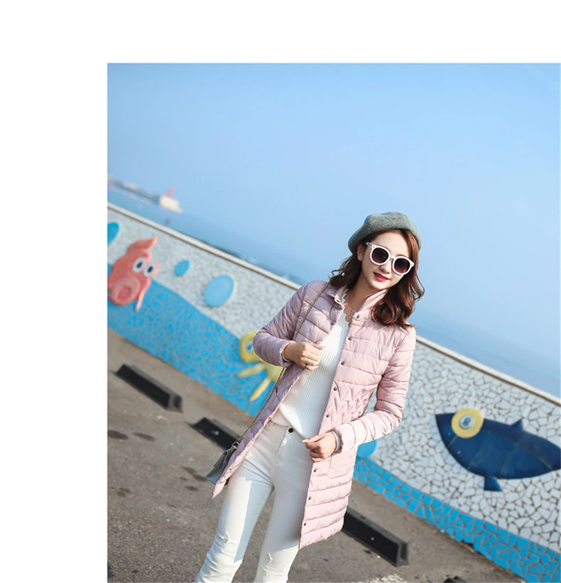Women Slim Down Long Jacket Winter Turtleneck Down Cotton Coat Double Breasted Warm Parkas Snow Outwear Large Size