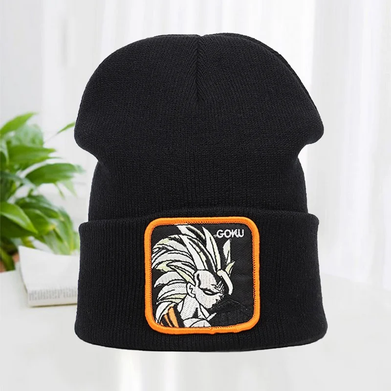 Dragon Ball Z GOKU Beanie Hat высококачественные хлопковые повседневные шапочки для мужчин и женщин теплая вязаная зимняя шапка модная однотонная Кепка в стиле унисекс