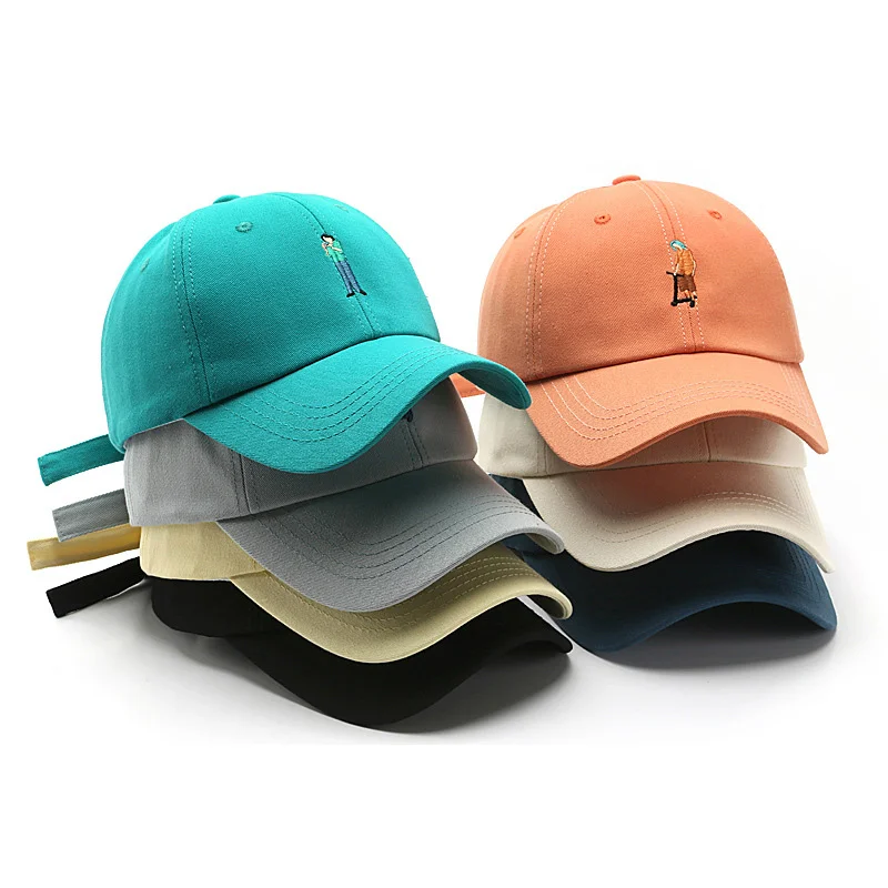 

Fashion Baseball Cap For Couples Women and Men Casual Snapback Hat Cotton Embroidery Hats Ponytail Caps Adjustable Candy Color