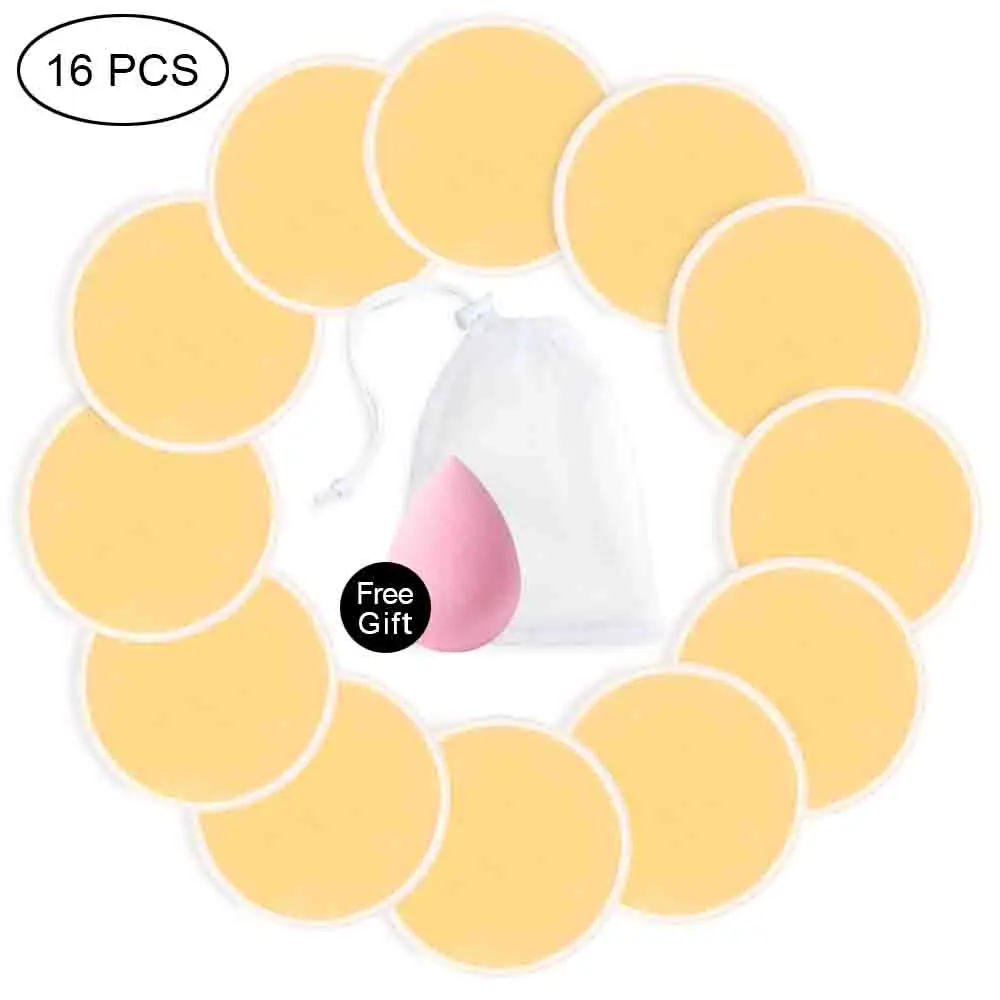

Makeup Remover Washable Cotton Pads 4/8/10/16pcs Reusable Face Wipes Microfiber Make-Up Remover Soft Bamboo With Mesh Laundry Bag