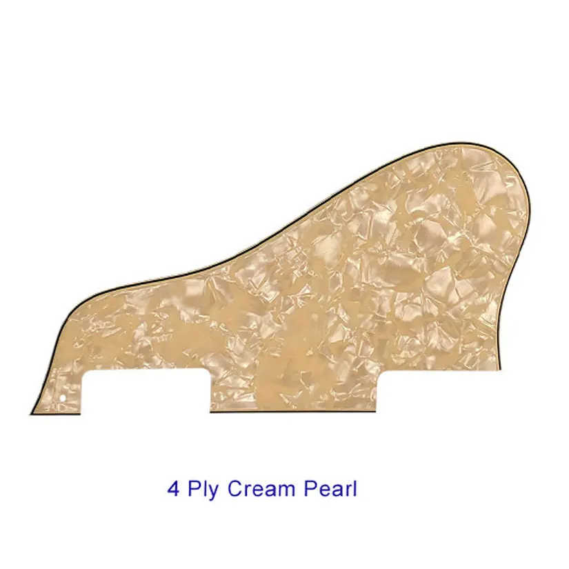 4 Ply cream pearl Pleroo на заказ гитара pickgaurd для одного отверстия ES 335 короткая Джаз Archtop гитара накладка царапина пластина - Цвет: 4 Ply cream pearl
