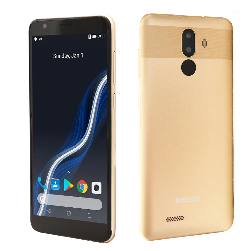 3g смартфон 5,4" HD экран Android 7,0 разблокировка отпечатков пальцев мобильный телефон 2 Гб ОЗУ 16 Гб ПЗУ двойная тыловая камера Две sim-карты GSM телефоны