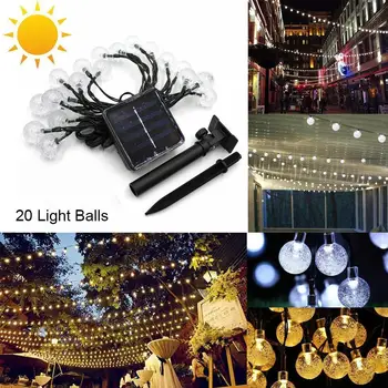 

20 LED Solar String Lights Outdoor Christmas Lights Colorful Lamp Light Fairy Garden Derection A5X2