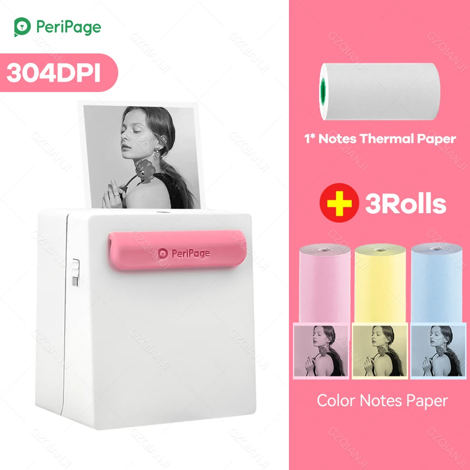 PeriPage Mini Pocket Printer Wireless Thermal Photo Printer Labels Android iPhone Kids Holiday Gift A8 Navidad Regalos Impresora 