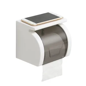 

Bathroom Waterproof Paper Towel Box No Holes Wall Hanger Paper Holder Storage Paper Towel Rack