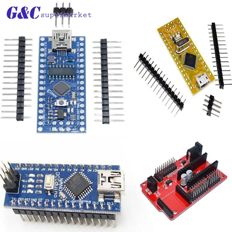 

Nano V3.0 ATmega168 / 328P CH340G / FT232 3.3 / 5V 16M Microcontroller for Arduino ATF with Bootloader compatible programmer