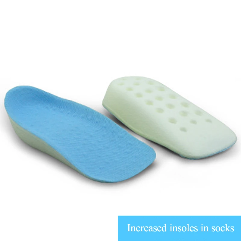 

Sport PU Half Insoles Increased Invisible Inner Heightened Socks Soft Non-slip Breathable High Elasticity Increased Half Insoles