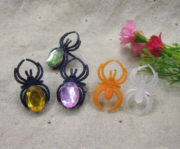 

Simulation Fake Spider Finger Ring Jokes Artificial Toy Novelty Insect Animal Model Trick April Fool's Day Scare Toys Halloween