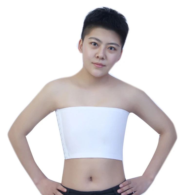 Бюстгальтер Tomboy Crop Les lesbies тонкая грудь утяжка для груди форма пряжки майка Boob ТРУБА Топ без бретелек бандо белье