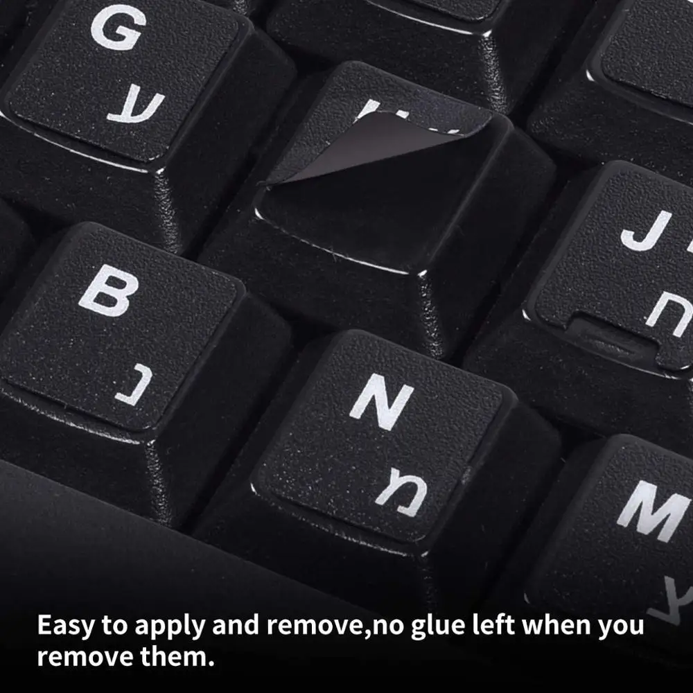 Keyboard Stickers Matte Anti-Glare Multi-language Black Background