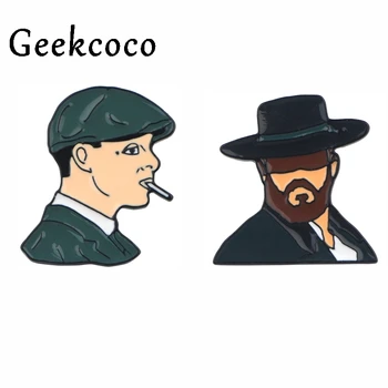 

10pcs/lot Peaky Blinders Zinc alloy tie pins badges para shirt bag clothes backpack shoes epaulette medal decoration J0802