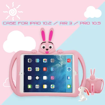 

Case for iPad 10.2 7 7th Gen 10 2 Kids Cartoon Silicon Handle Stand Tablet Cover Case for iPad Pro 10.5 Air 3 2 mini 5 4 9.7