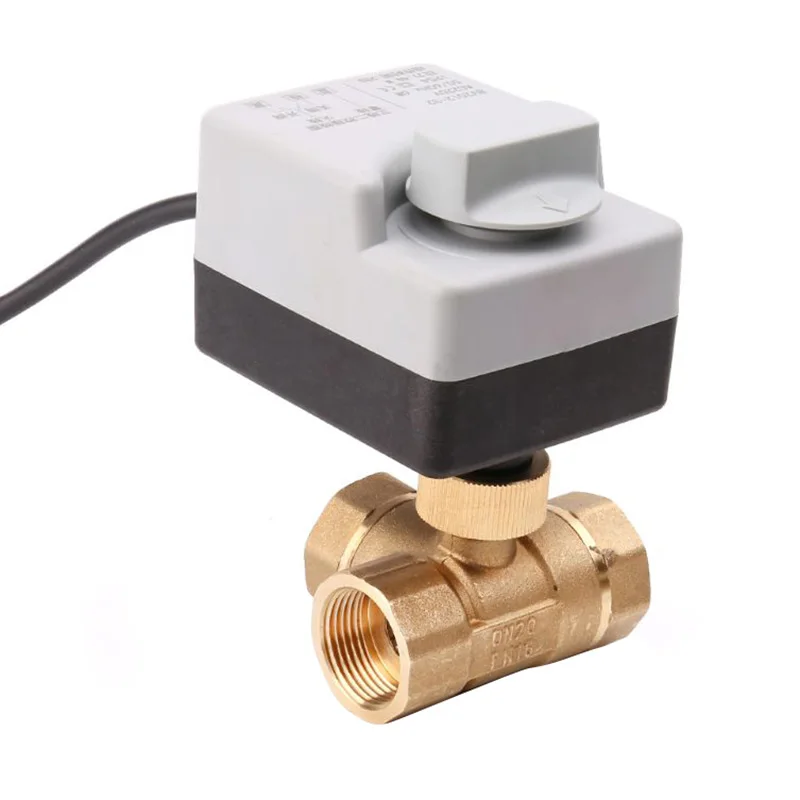 AC220V 3 Way 3 провода 2 управления моторизованный шаровой клапан электрический привод с ручным переключателем
