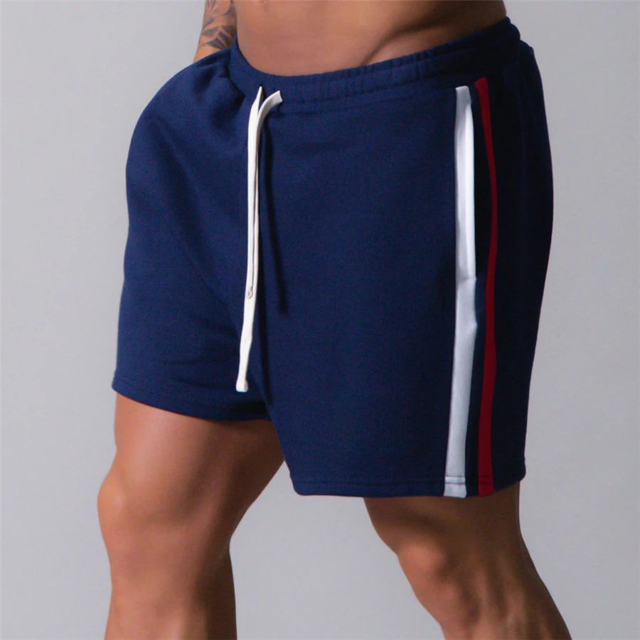 

2021 New Men's Summer cotton running shorts sports jogging fitness shorts Gym training Quick-drying male body-building shorts