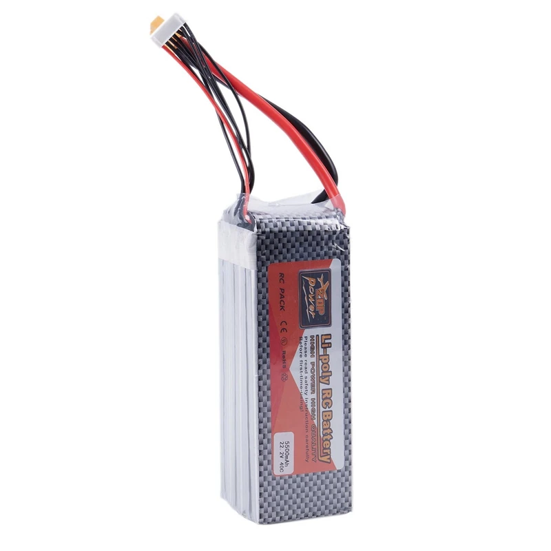 

FFYY-Zop Power 22.2V 6S 5500Mah 40C Xt60 Lipo Battery For Rc Helicopter Quadcopter
