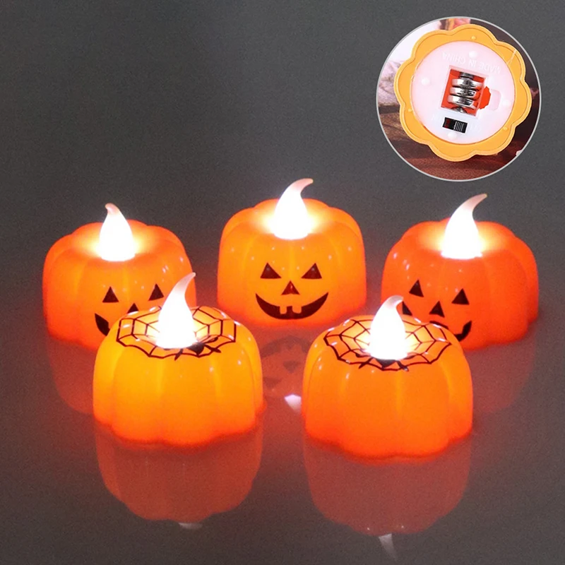 1PCS Pumpkin Light Electronic Flameless Candle Halloween Lamp Decoration Props | Освещение