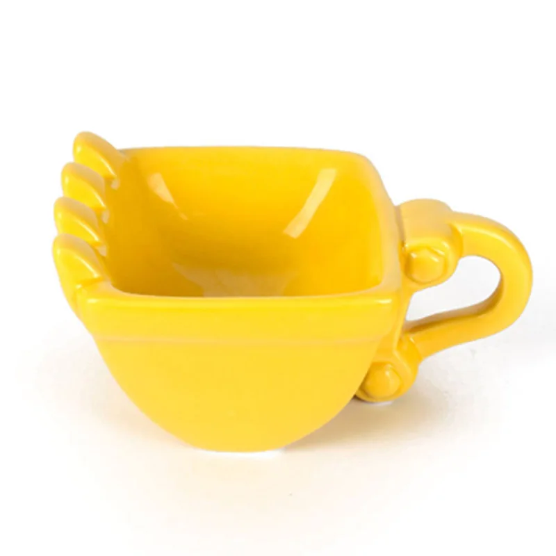 

New 280mL Excavator Mug Bucket Model Ceramics Mug Cigar Whiskey Ashtray Coffee Tea Cup Birthday Present Tea Cup Cigarette Holder