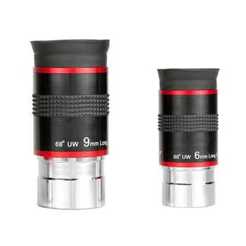 

2x 1.25 Inch Eyepiece 68 Degree Ultra Wide Angle 9mm/6mm for Astronomical Telescope Monocular Eyepiece