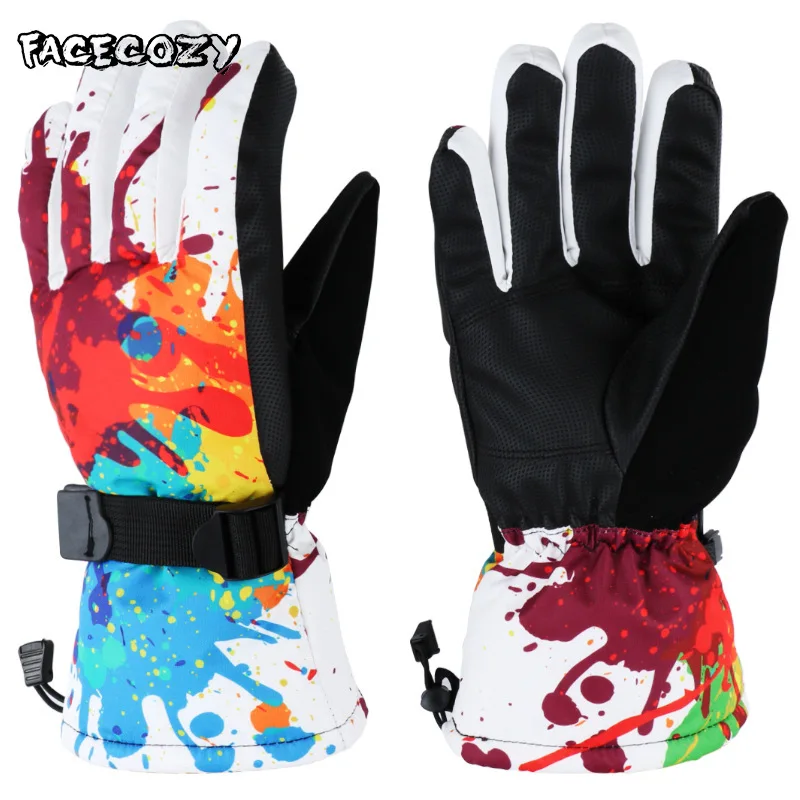 Зимние перчатки Facecozy для сноуборда лыж мужские и женские ветрозащитные