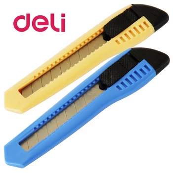 

Deli 1pc Utility Knife Retractable Manual-Lock Graphic Paper Cut Knife Stainless Steel School Office Supplies Stationery
