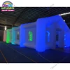 Outdoor Commercial Inflatable Cube Party Tent,duarble Customized Inflatable Oxford Cloth Tent With Led Light 3