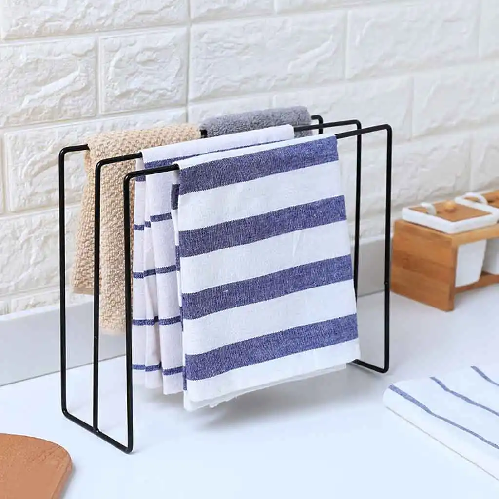 Dish Towel Dishcloth Hanging Rack Soap Drain Racks Rag Sponge Towels