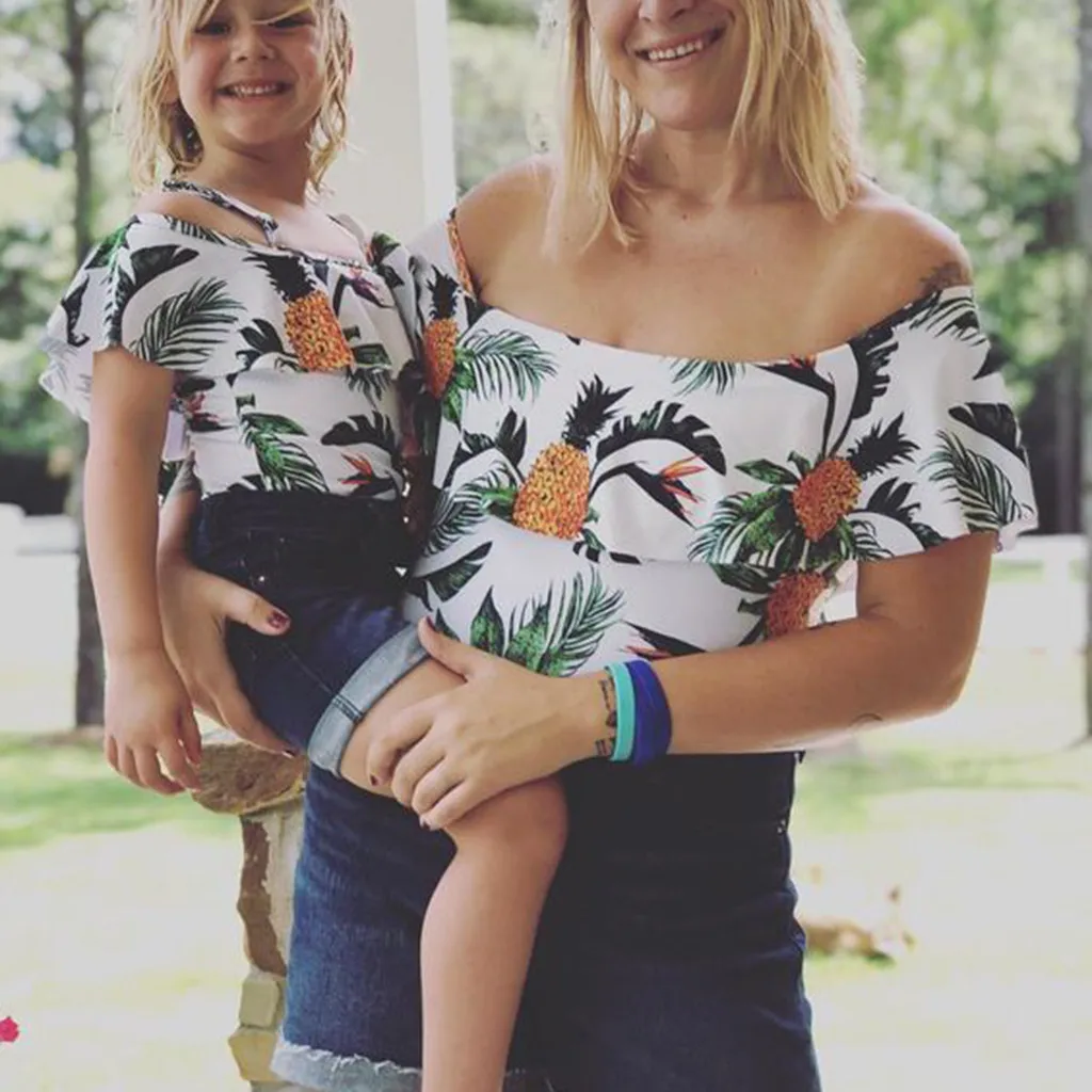 Mommy& Me, детское бикини для девочек, комплект бикини, топ-труба с принтом, Цельный купальник, пляжный купальник, пуш-ап, купальник セクー