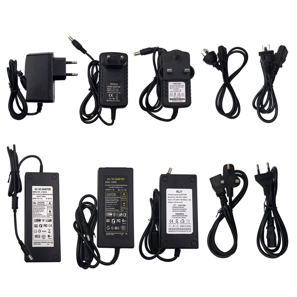 Description Picture 2 of itemAC 100-240V to DC 5V 12V 24V Led Power Supply Adapter Transformer 1A 2A 3A 4A 5A 6A 10A LED driver Converter EU/US/UK/AU Plug