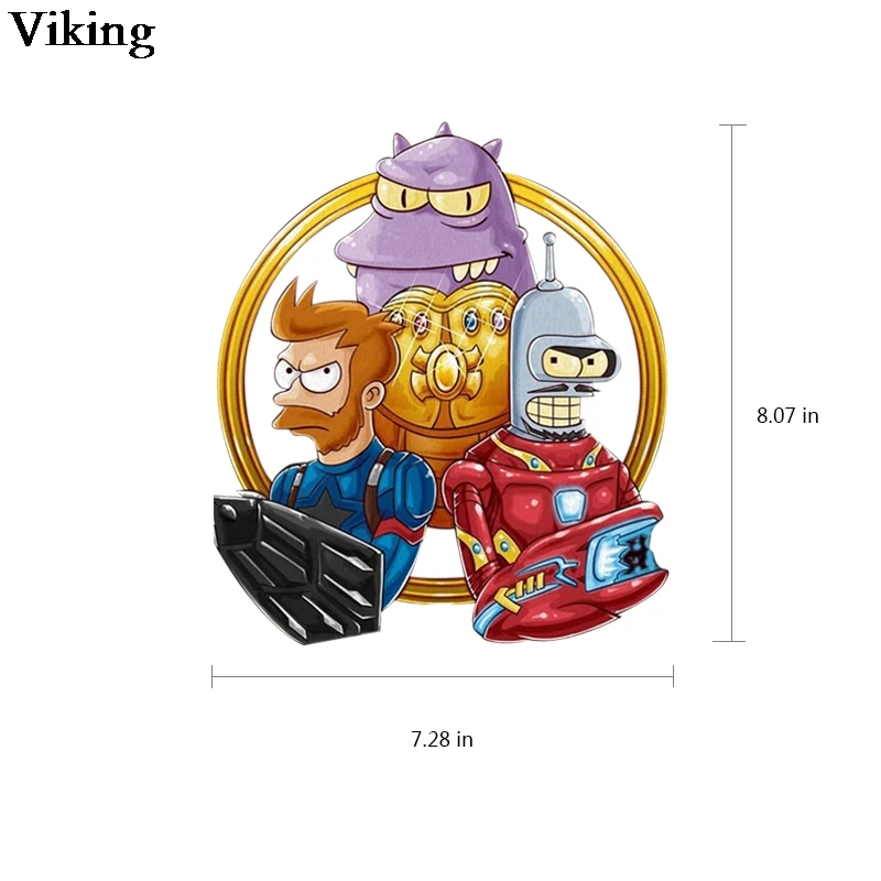 Мультяшные термонашивки Futurama, аксессуары для одежды, футболка, куртка, Сумка с теплопередачей, нашивки для одежды G0227