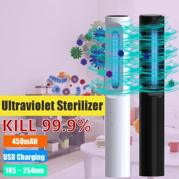 

Portable Rechargeable UV Sterilizer Light Handheld Sterilization Ultraviolet light for Disinfect Bacterial Kill Virus on Masks