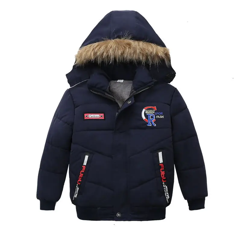 Navy blue Детская куртка для детей пальто для мальчиков осень-зима куртки для детей куртка для мальчиков теплая детская одежда с капюшоном и застежкой-молнией, верхняя одежда, куртка для мальчиков, костюм для мальчиков и девочек - Цвет: Navy blue
