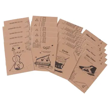 

24pcs Kraft Paper Notebook Creative Homework Notebook Student Exercise Book Note Pad for Daily Use (Random Pattern)