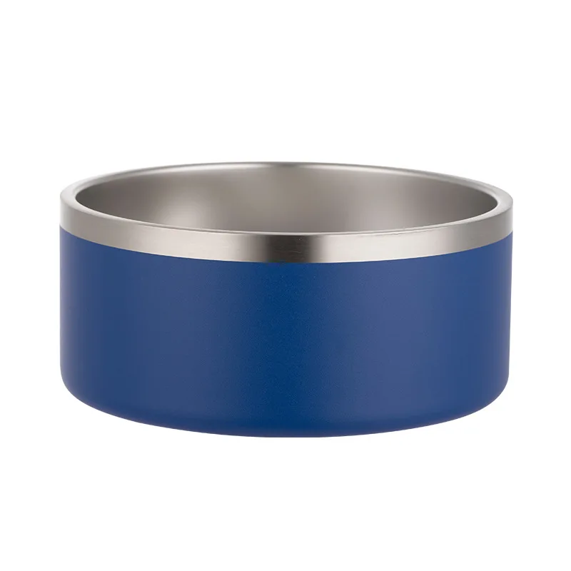 New 32oz 64oz Dog Bowl Double Wall Non-Slip Stainless Steel Pet Dog Food Feeder Water Bowl for Medium Large Pets 5