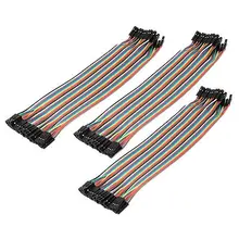 21 см 40P Женский и женский разъем разноцветный свитер провода кабель тестовая линия 3 шт