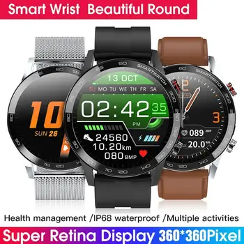 

L16 Smart Bracelet Watch IP68 Waterproof HD Full Round Dial Watch APP Multi-language Sports Screen Download W2T8