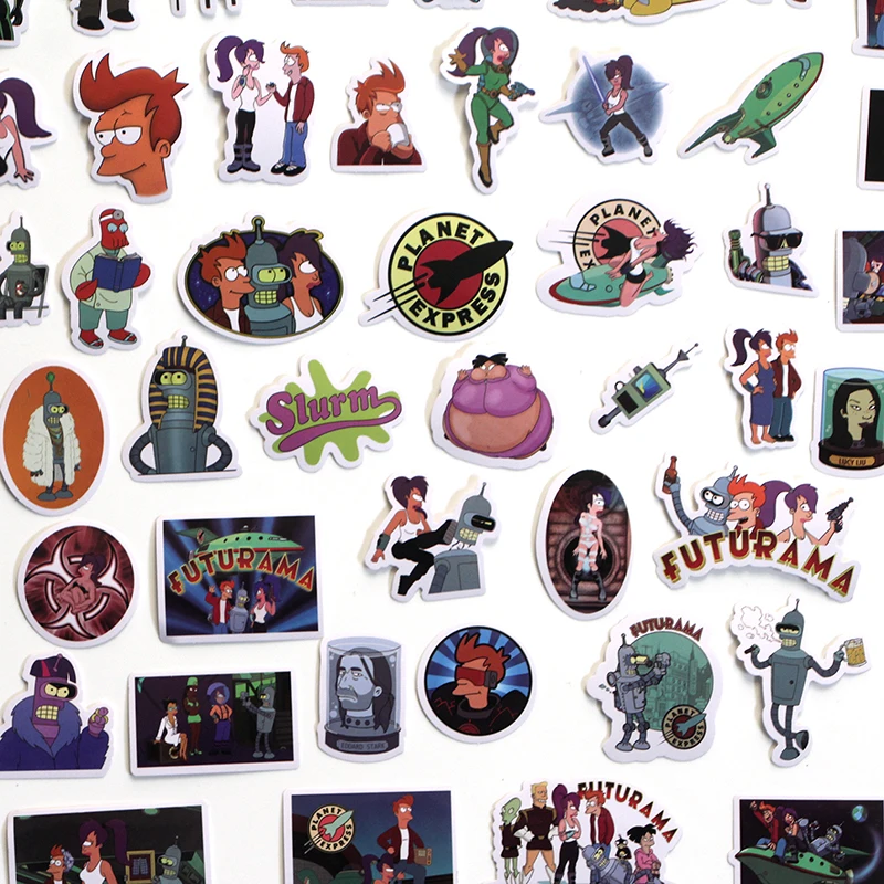 L3395 69 шт. ТВ-шоу Futurama DIY граффити скейтборд ноутбук значок мотоциклетные сумки для багажа аксессуары
