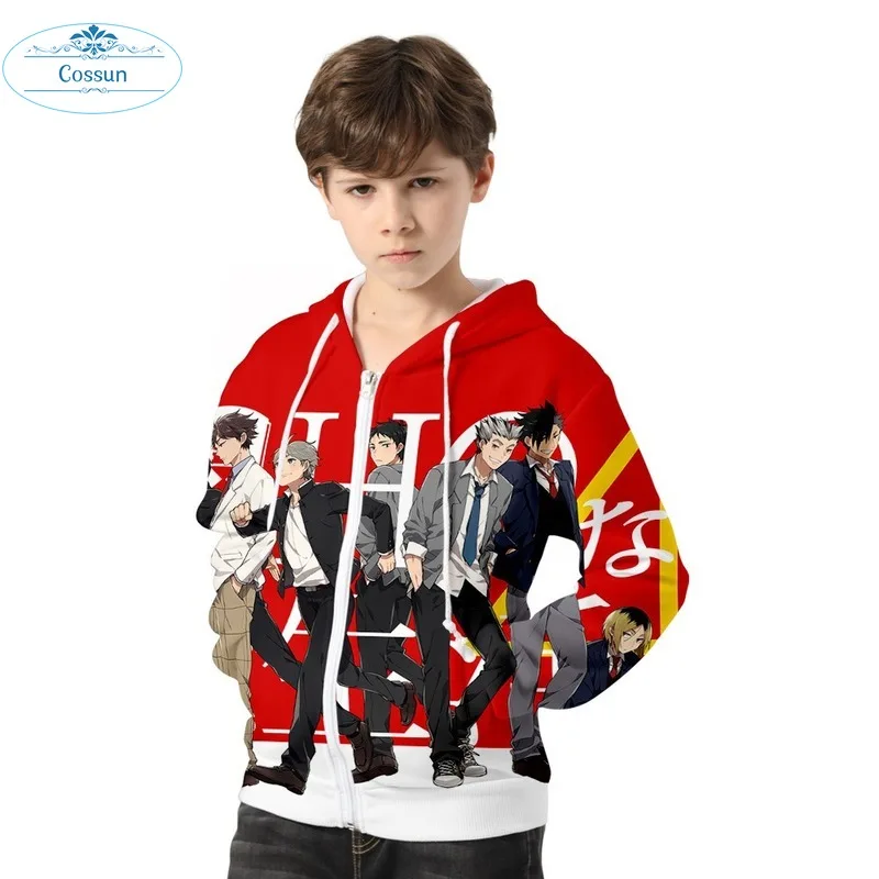 COSSUN 2020 Новый Японский Аниме Haikyuu! Мужские толстовки с капюшоном уличная