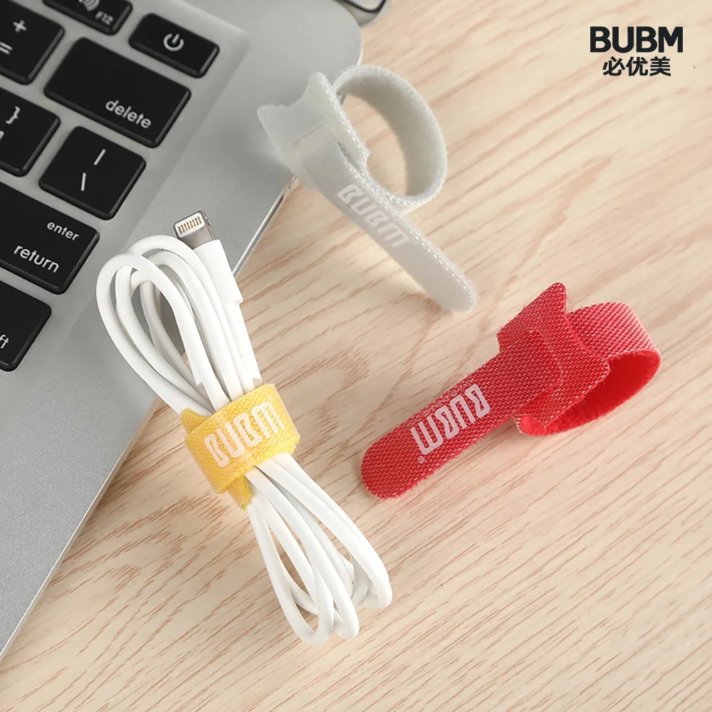 Bubm 40 Pcs Reusable Fastening Cable Ties, Cable Management For Cables